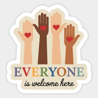 Everyone Is Welcome Here – Inclusive Idaho Teacher Diversity Sticker